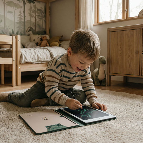 Outlet - Tablet Graficzny z kartami pracy do rysowania - KidBook - Dino