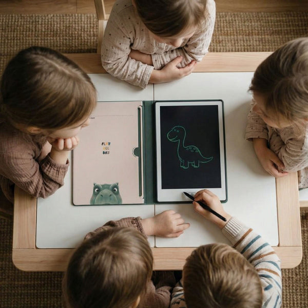 Outlet - Tablet Graficzny z kartami pracy do rysowania - KidBook - Dino