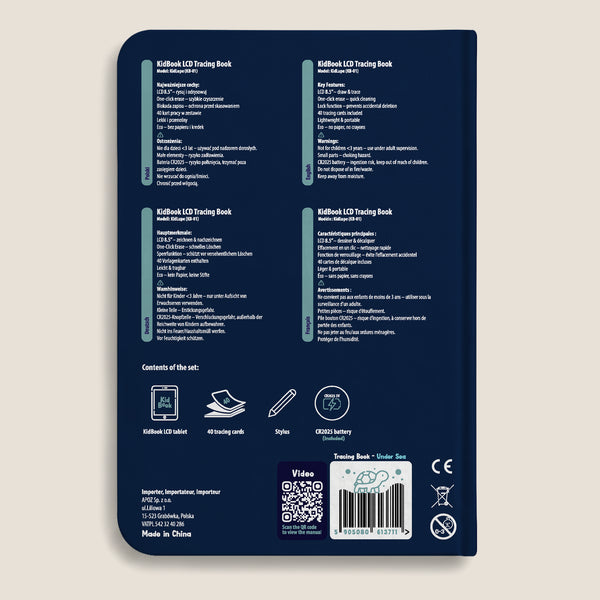 Outlet - Tablet Graficzny z kartami pracy do rysowania - KidBook - UnderSea