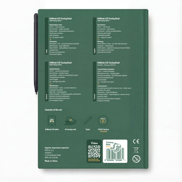 Outlet - Tablet Graficzny z kartami pracy do rysowania - KidBook - Dino