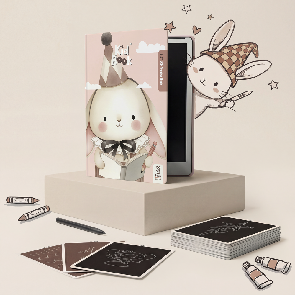 Tablet Graficzny z kartami pracy do rysowania - KidBook - Rabbit